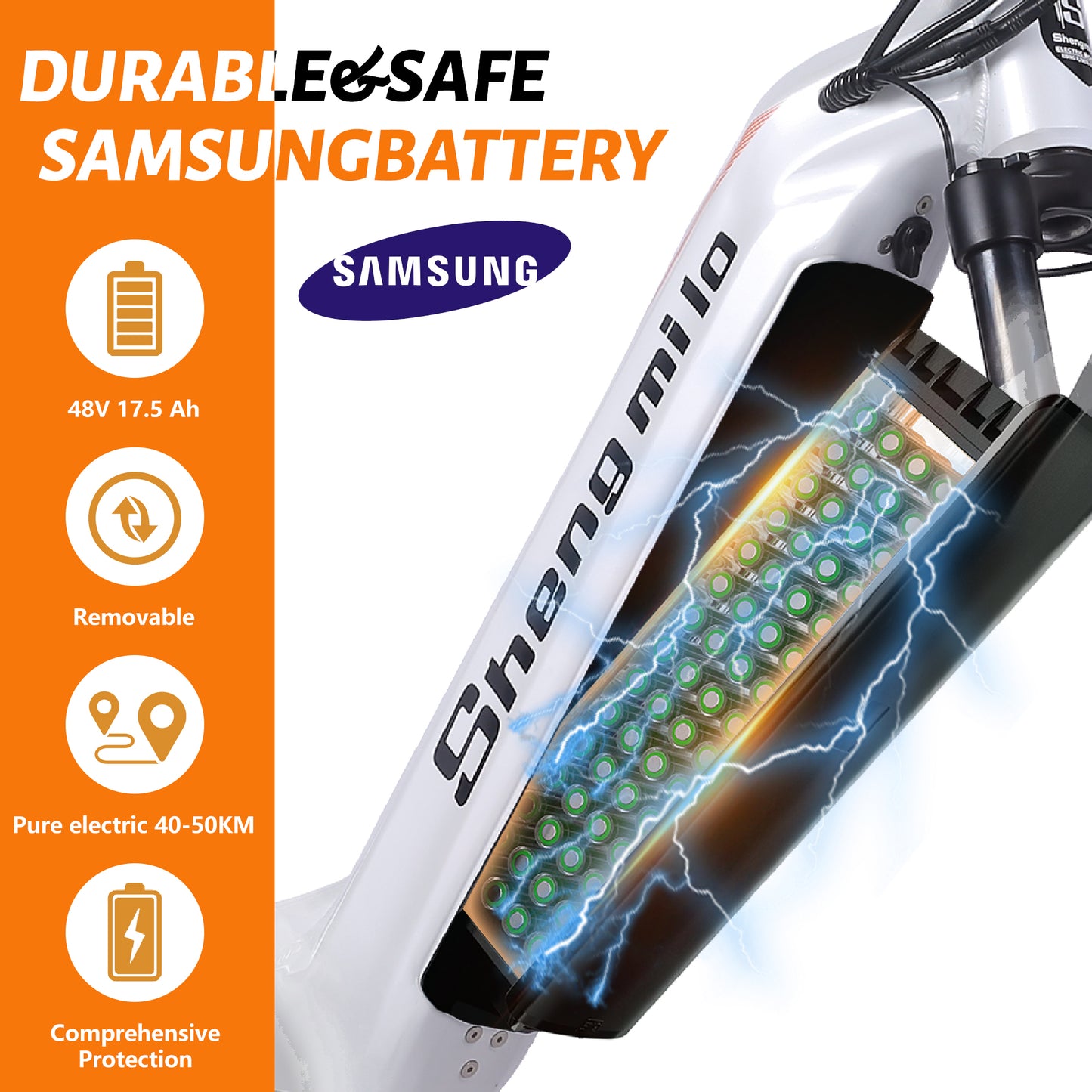 MX06 Straddle ebike 48V17.5Ah 1000W Oil brake