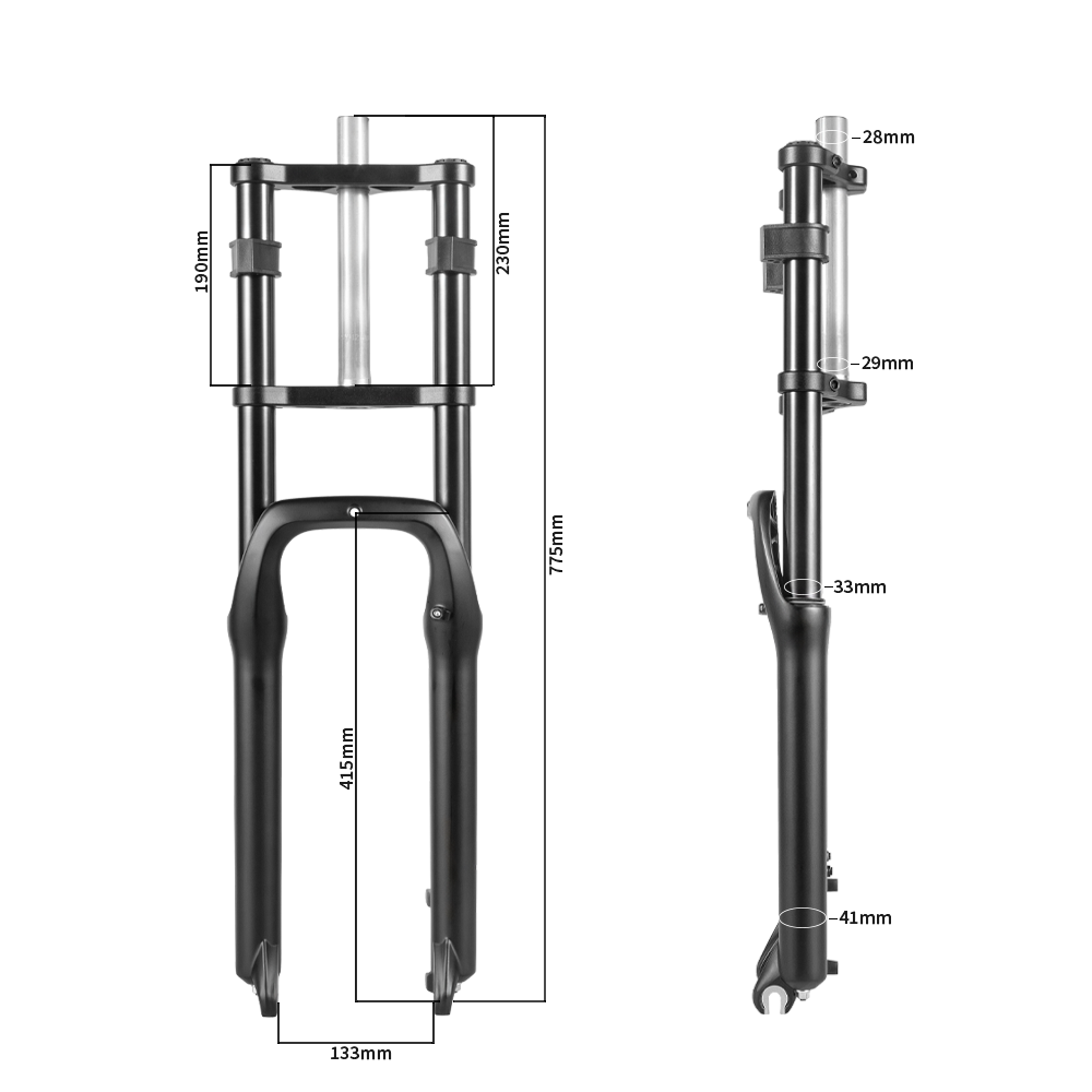 Electric bicycle original front fork