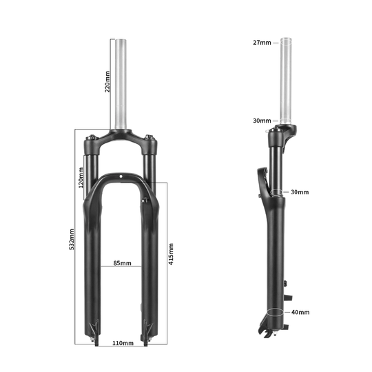Electric bicycle original front fork