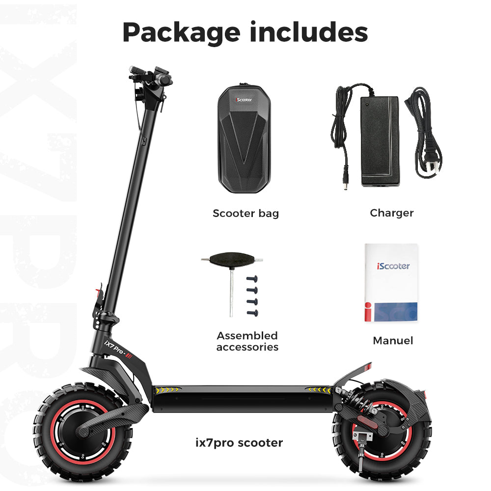 iScooter iX7Pro Dual Drive Electric Scooter 2000 Motor