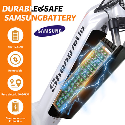 MX06 Straddle ebike 48V17.5Ah 1000W Oil brake
