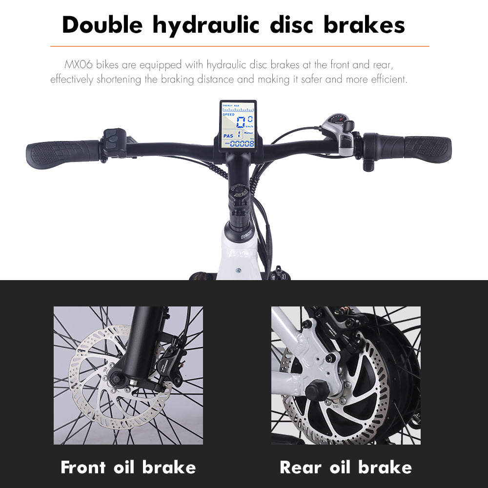 MX06 Straddle ebike 48V17.5Ah 1000W Oil brake