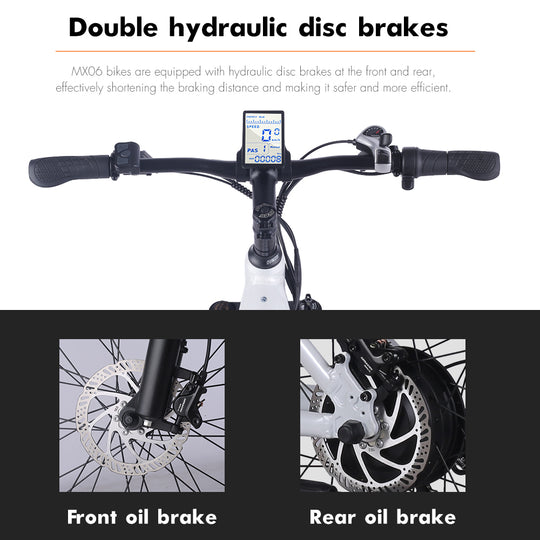 MX06 Straddle ebike 48V17.5Ah 1000W Oil brake